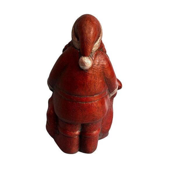 Isabel Bloom Santa Claus Concrete Sculpture 8.5" Red Folk Art Holiday Décor - Picture 4 of 6